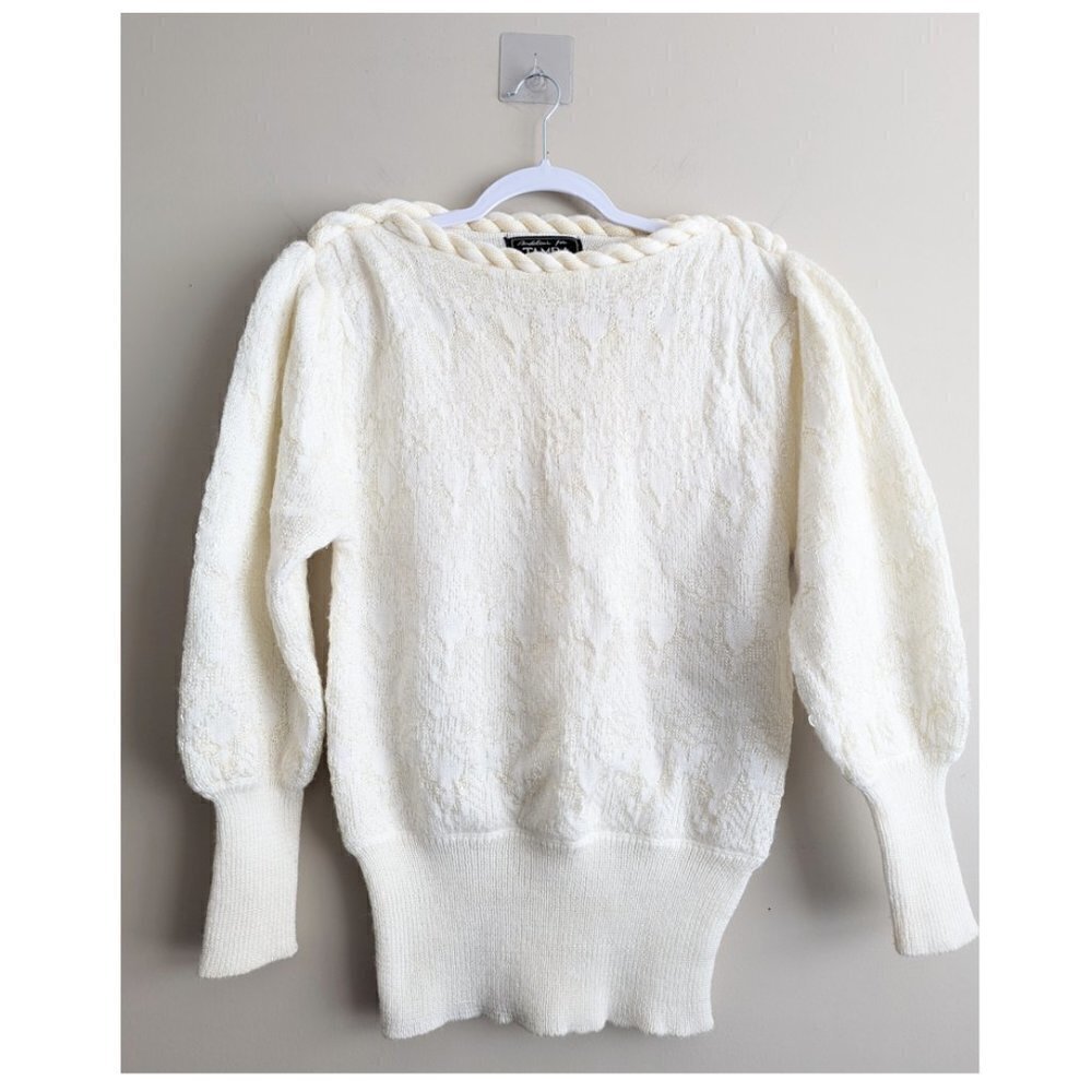 Vintage Rope Weave Boatneck Sweater